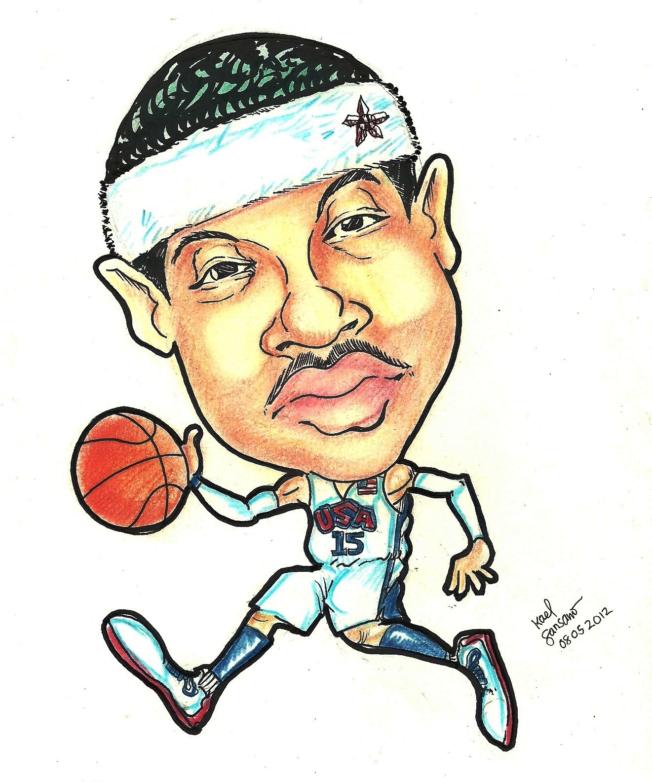 1321x1585 Kaelcatures Carmelo Anthony - Carmelo Anthony Drawing