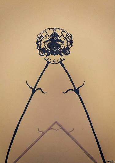 375x531 mirrored carnations drawing - Carnation Drawing