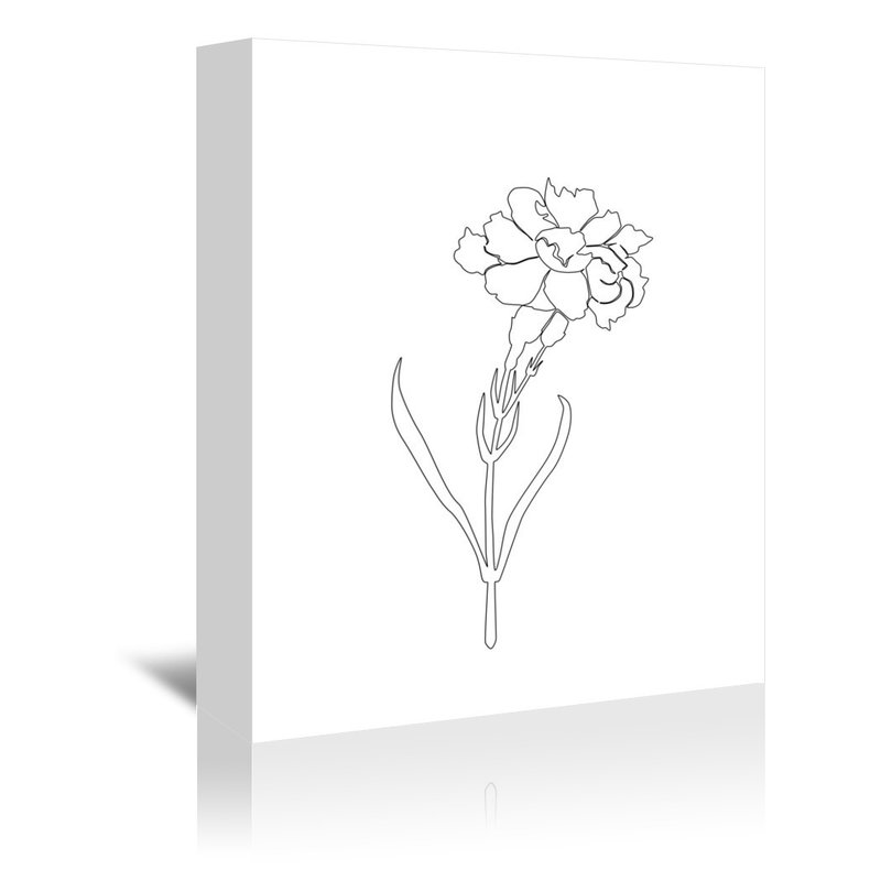 800x800 east urban home 'carnation lines' drawing print wayfair - Carnation Line Drawing