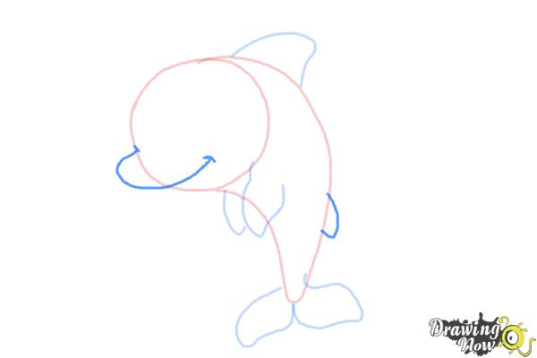 600x400 How To Draw A Cute Dolphin - Carnivore Drawing