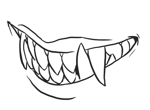 500x367 how to draw sharp teeth and have them make sense - Carnivore Drawing