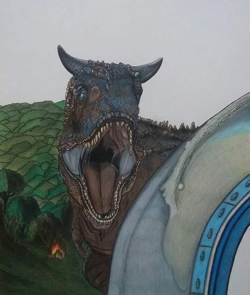 870x1024 Drawing Of Carnotaurus Jurassic World Fallen Kingdom Jurassic - Carnotaurus Drawing