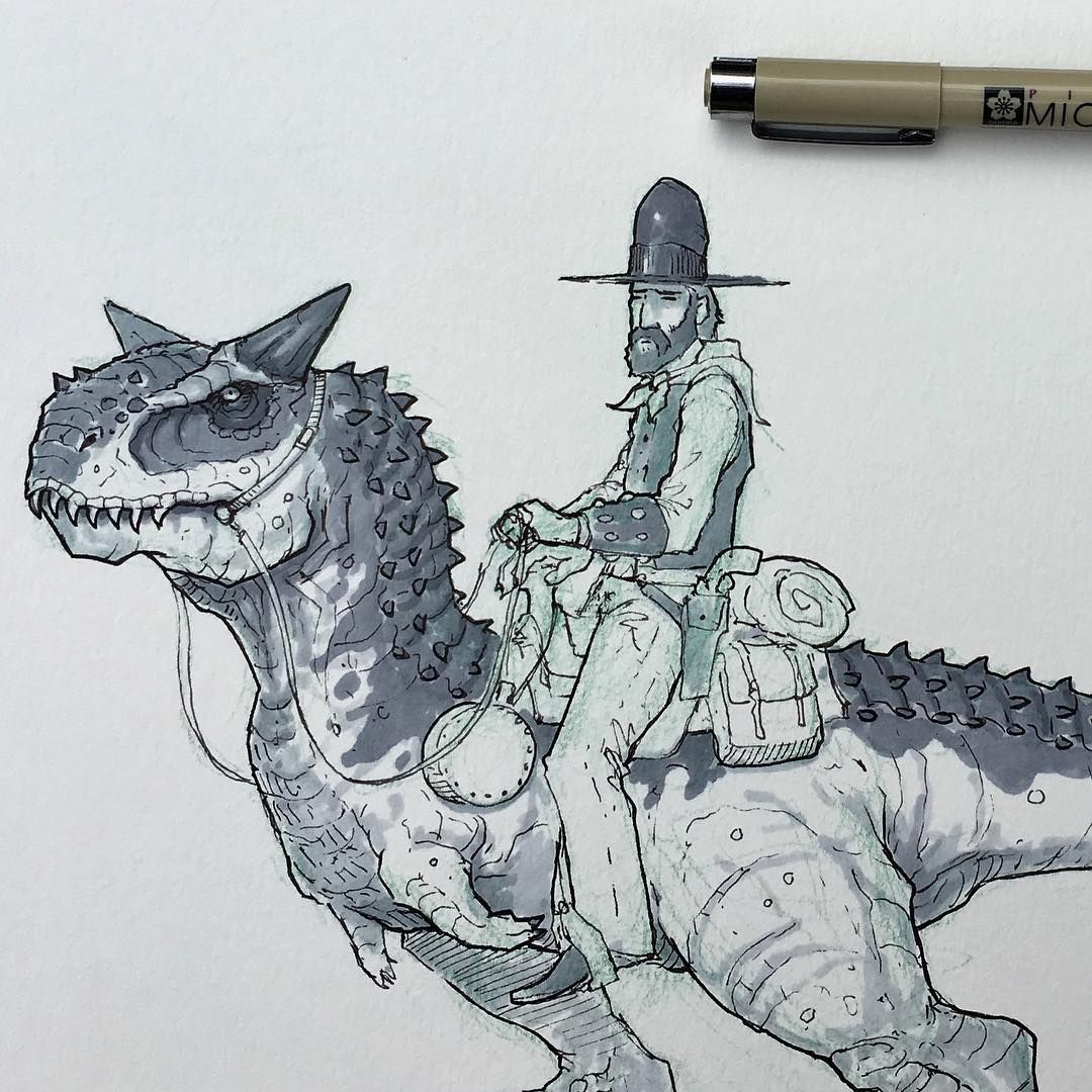 1080x1080 happy friday everyone! link to the book in bio! - Carnotaurus Drawing