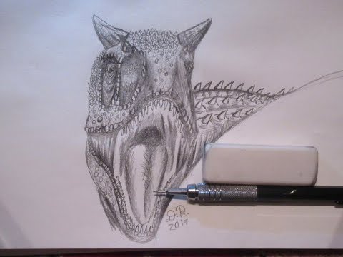 480x360 How To Draw Carnotaurus From Jurassic World Fallen Kingdom - Carnotaurus Drawing