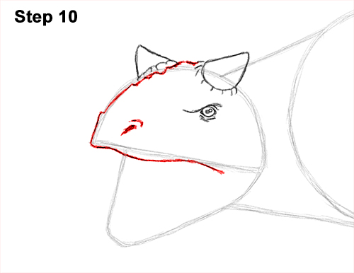 500x386 How To Draw A Carnotaurus - Carnotaurus Drawing