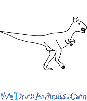 300x350 How To Draw A Carnotaurus - Carnotaurus Drawing