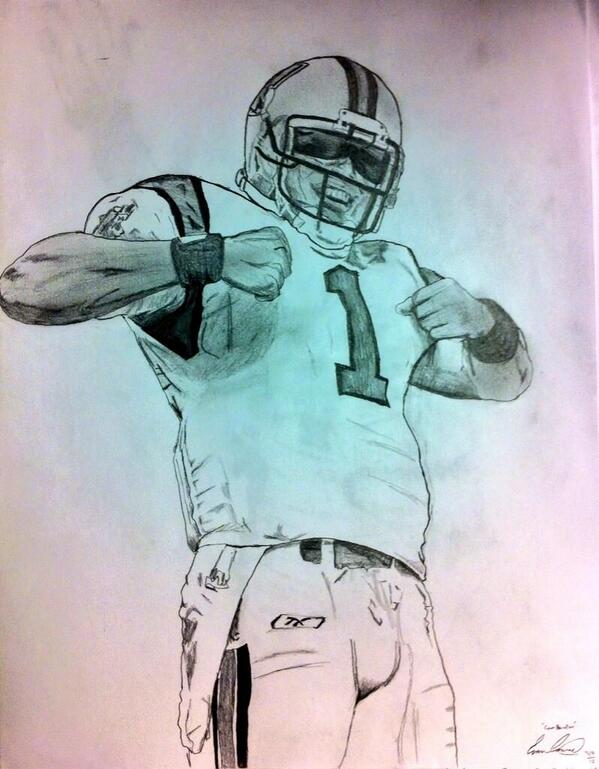 599x769 carolina panthers on twitter check out this drawing of cam - Carolina Panthers Drawing