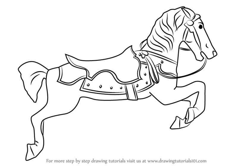 800x567 learn how to draw carousel horse - Carousel Drawing