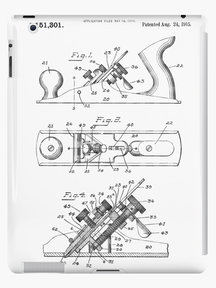 750x1000 Vintage Hand Wood Plane Blueprint Shirt - Carpentry Tools Drawing