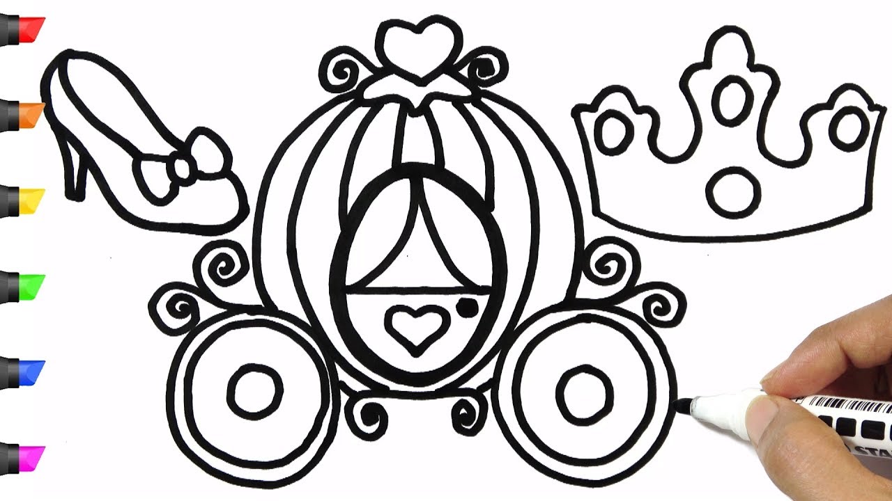 1280x720 drawing princess carriage - Carriage Drawing