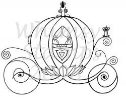 250x195 cinderella carriage outline - Carriage Drawing