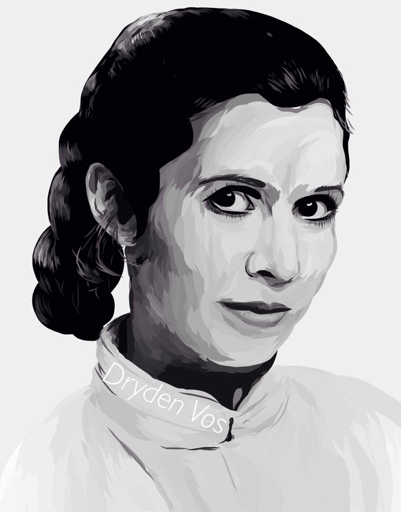 802x1024 princess leia carrie fisher drawing star wars amino - Carrie Fisher Drawing