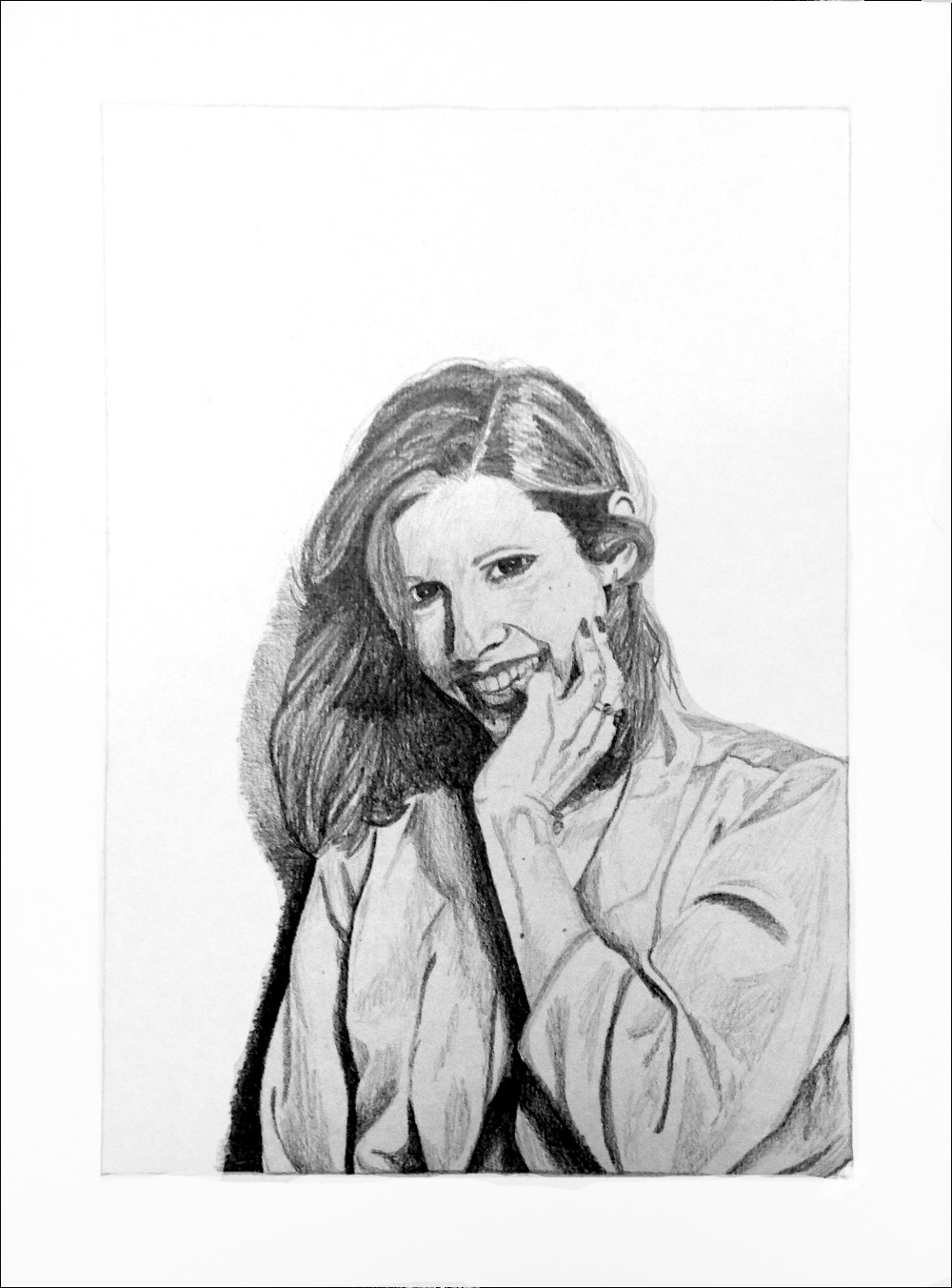 1000x1352 just carrie - Carrie Fisher Drawing