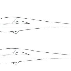 237x237 fuselage drawing of the carrier sailplane canopy attached - Carrier Drawing