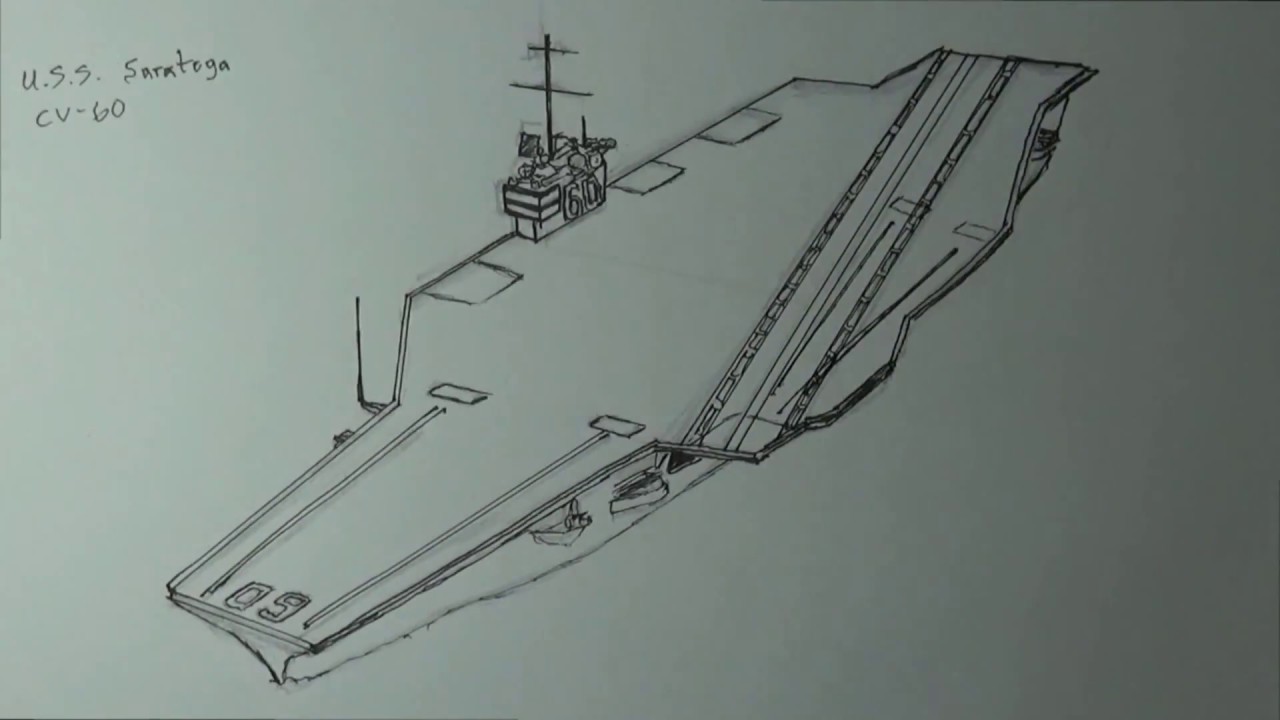 1280x720 how to draw a aircraft carrier - Carrier Drawing