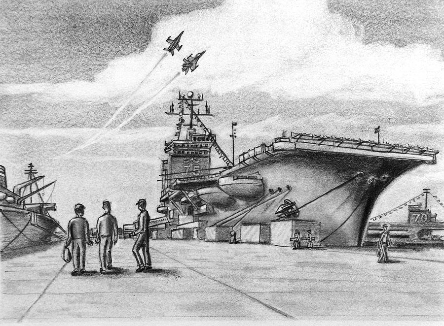 900x662 aircraft carrier drawing - Carrier Drawing