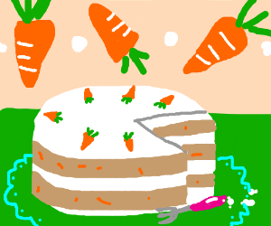 300x250 carrot cake drawing - Carrot Cake Drawing