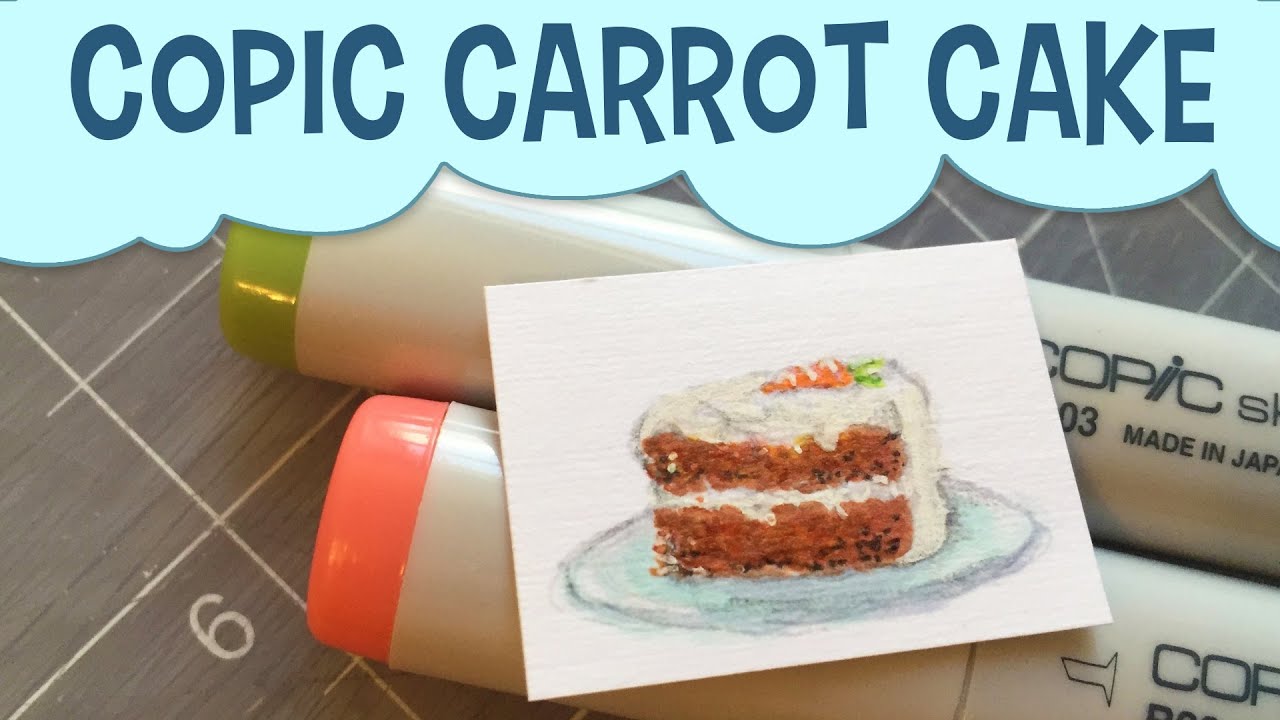 1280x720 drawing a miniature carrot cake copic marker tiny food - Carrot Cake Drawing