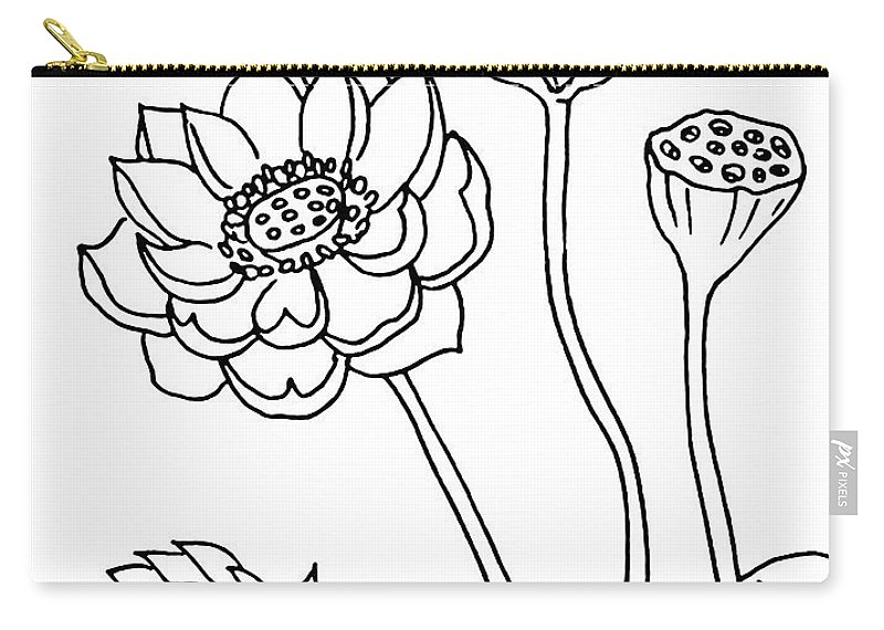 800x570 lotus flowers drawing carry all pouch for sale - Carry Drawing