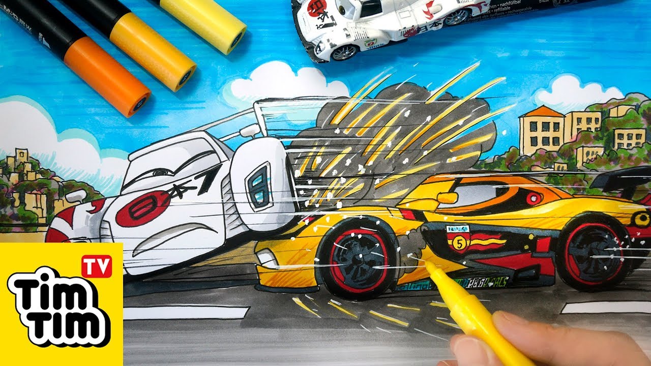 1280x720 how to draw shu todoroki miguel camino crash - Cars 2 Drawing