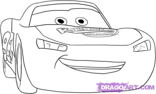 520x313 Learn How To Draw Lightning Mcqueen, Disney Characters, Cartoons - Cars 2 Drawing Pictures