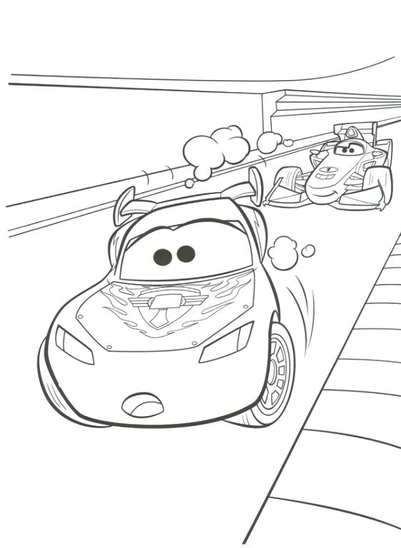 562x768 Cars Printable Coloring Pages - Cars 2 Drawing Pictures