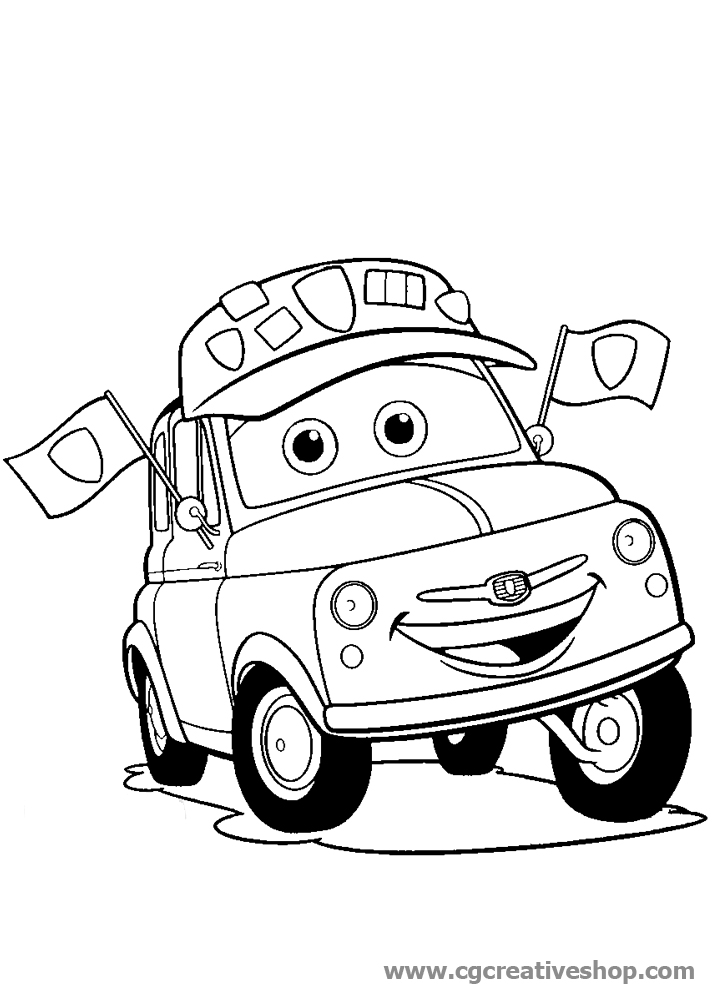 720x1008 luigi la fiat di cars - Cars Disney Drawing