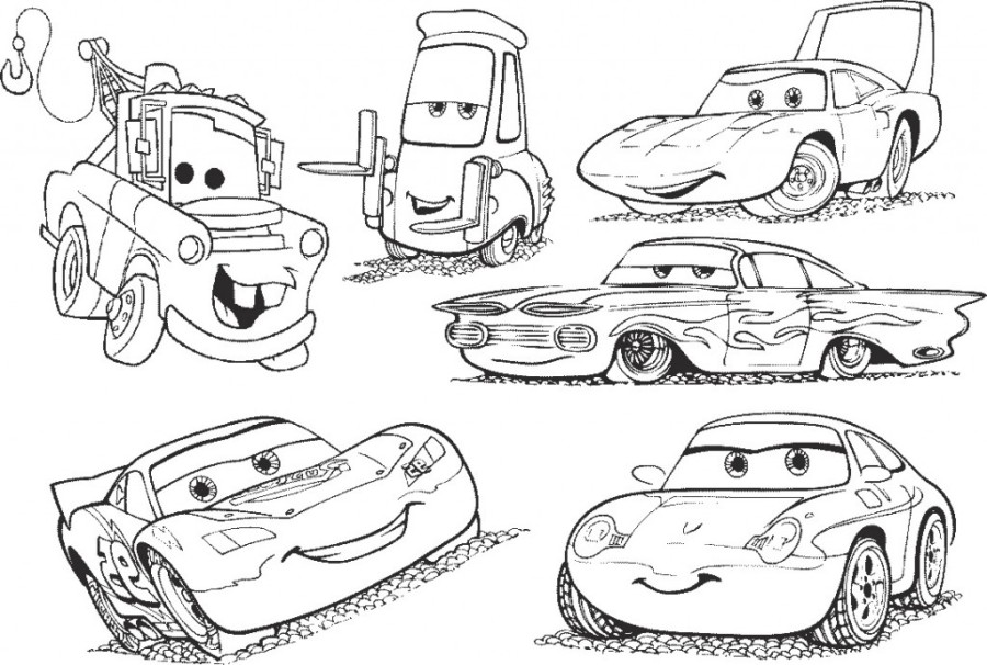 900x606 Cars Drawing Pages Coloring Pages For Kids Coloring Lesson - Cars Disney Drawing