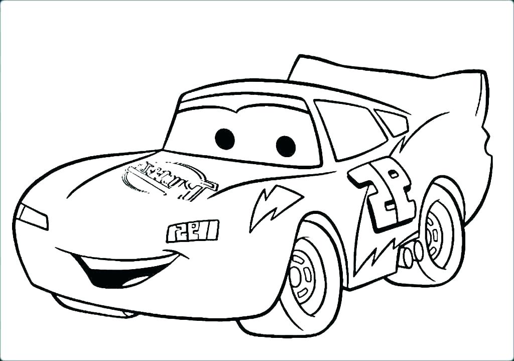 1024x719 Printable Car Pictures Printable Coloring Pages Cars Lightning - Cars Drawing Pages