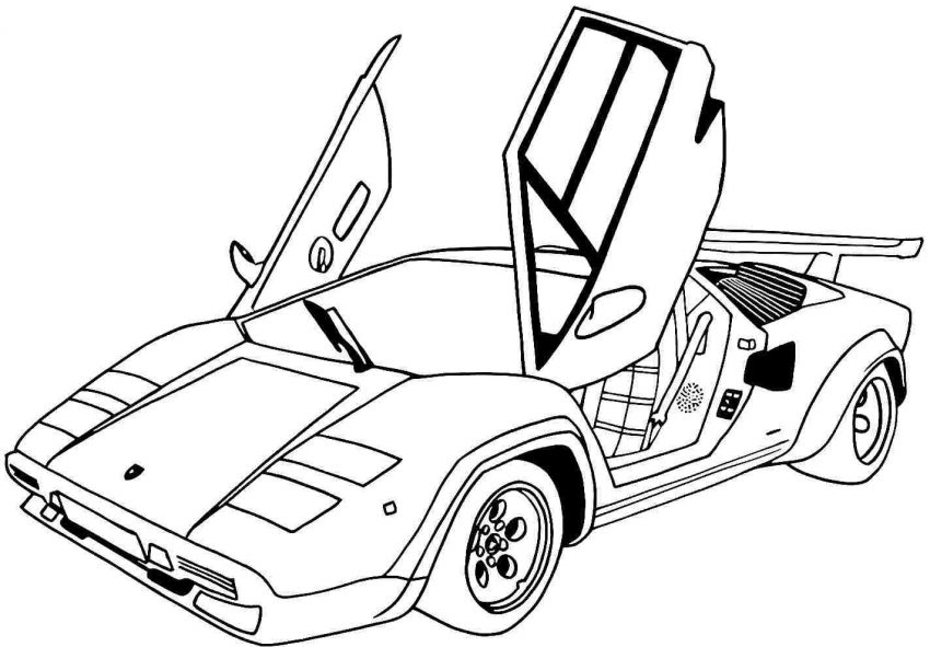 850x591 Sports Cars Coloring Pages Pleasant Fast And Furious Drawing - Cars Drawing Pages