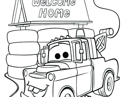 440x330 cars movie mater coloring pages how to draw tow from heart - Cars Movie Drawing