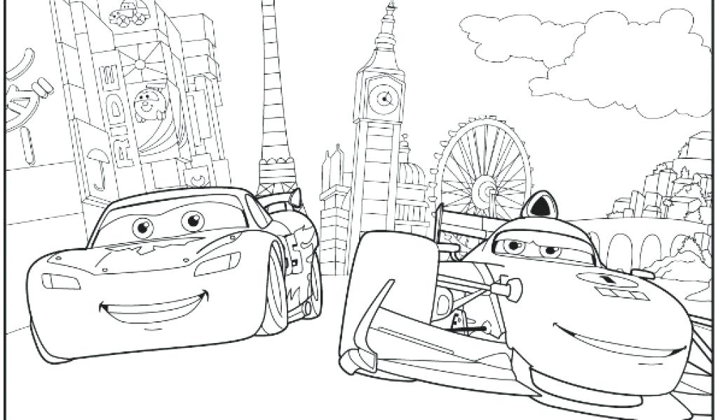 1024x600 Disney Pixar Cars Movie Coloring Pages The Drawing At Of In S - Cars Movie Drawing