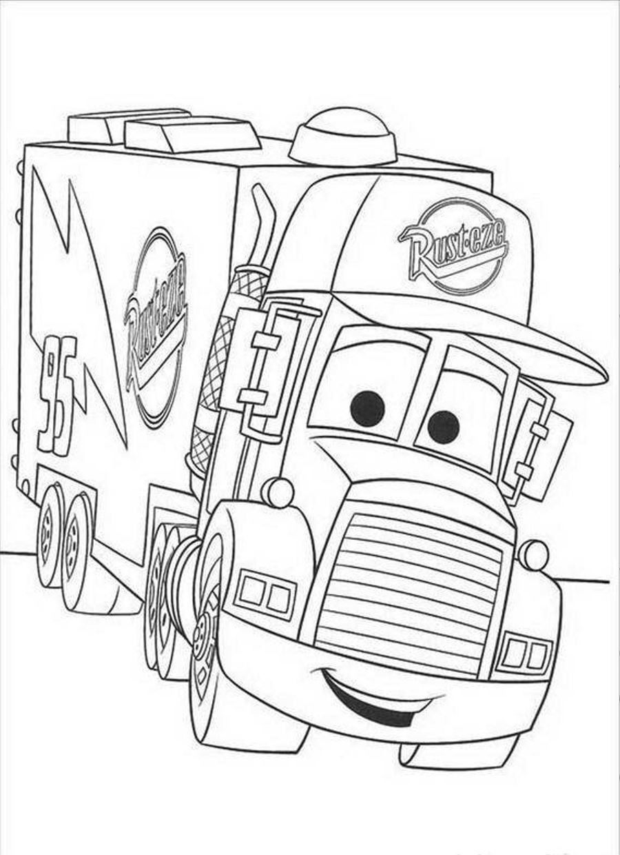 900x1240 Drawing Cars Movie Coloring Pages To Color - Cars Movie Drawing