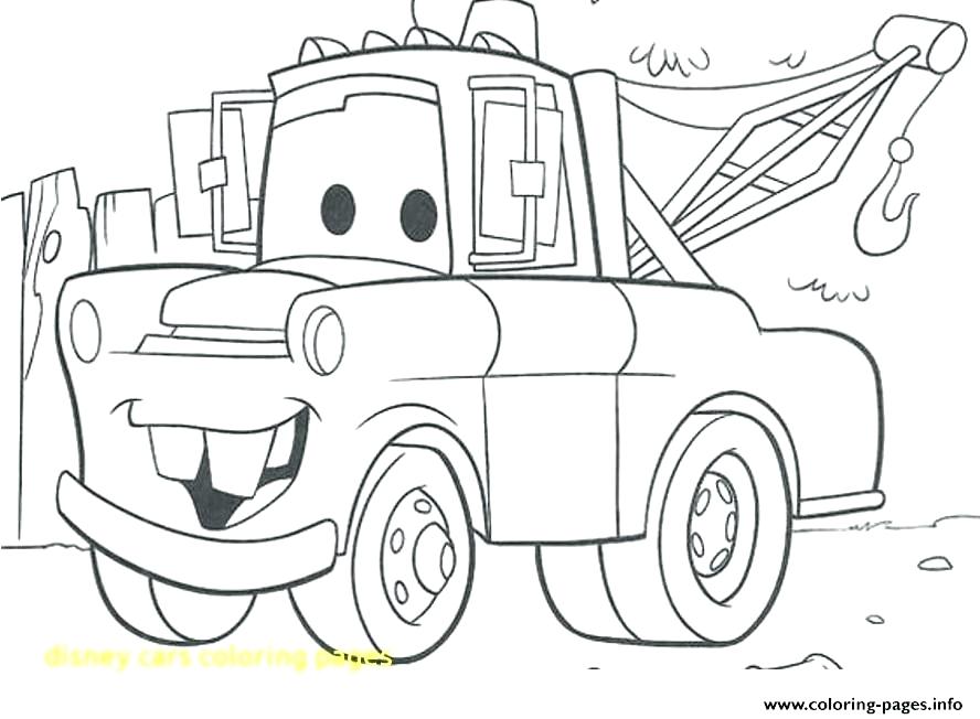 888x652 cars drawing at free for personal use tow truck coloring - Cars Movie Drawing