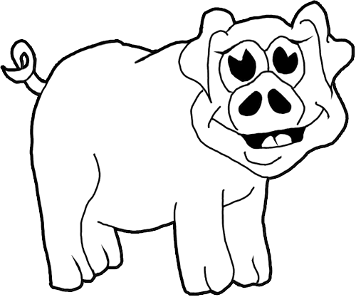 500x417 How To Draw Cartoon Pigs Farm Animals Step - Cartoon Animals Drawing