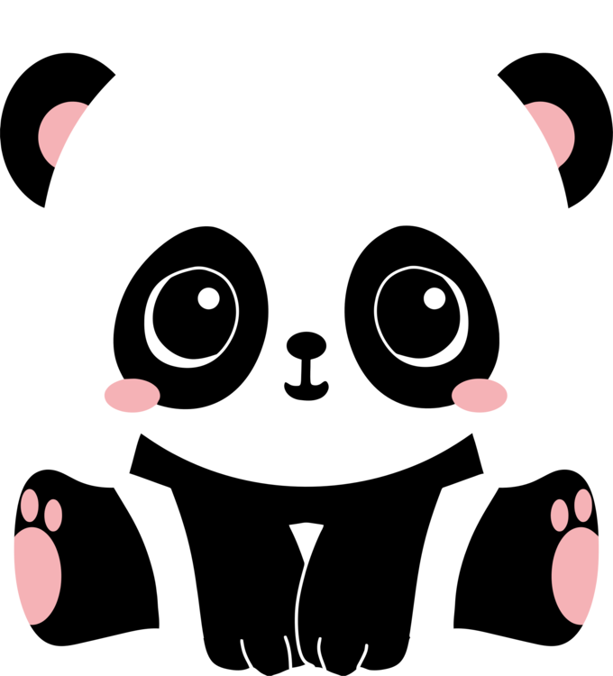 680x750 Giant Panda Bear Drawing Cuteness Cartoon Cc0 - Cartoon Bear Drawing