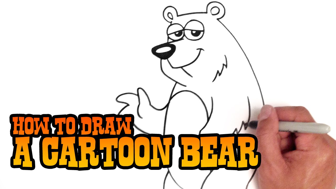 1280x720 How To Draw A Cartoon Bear - Cartoon Bear Drawing