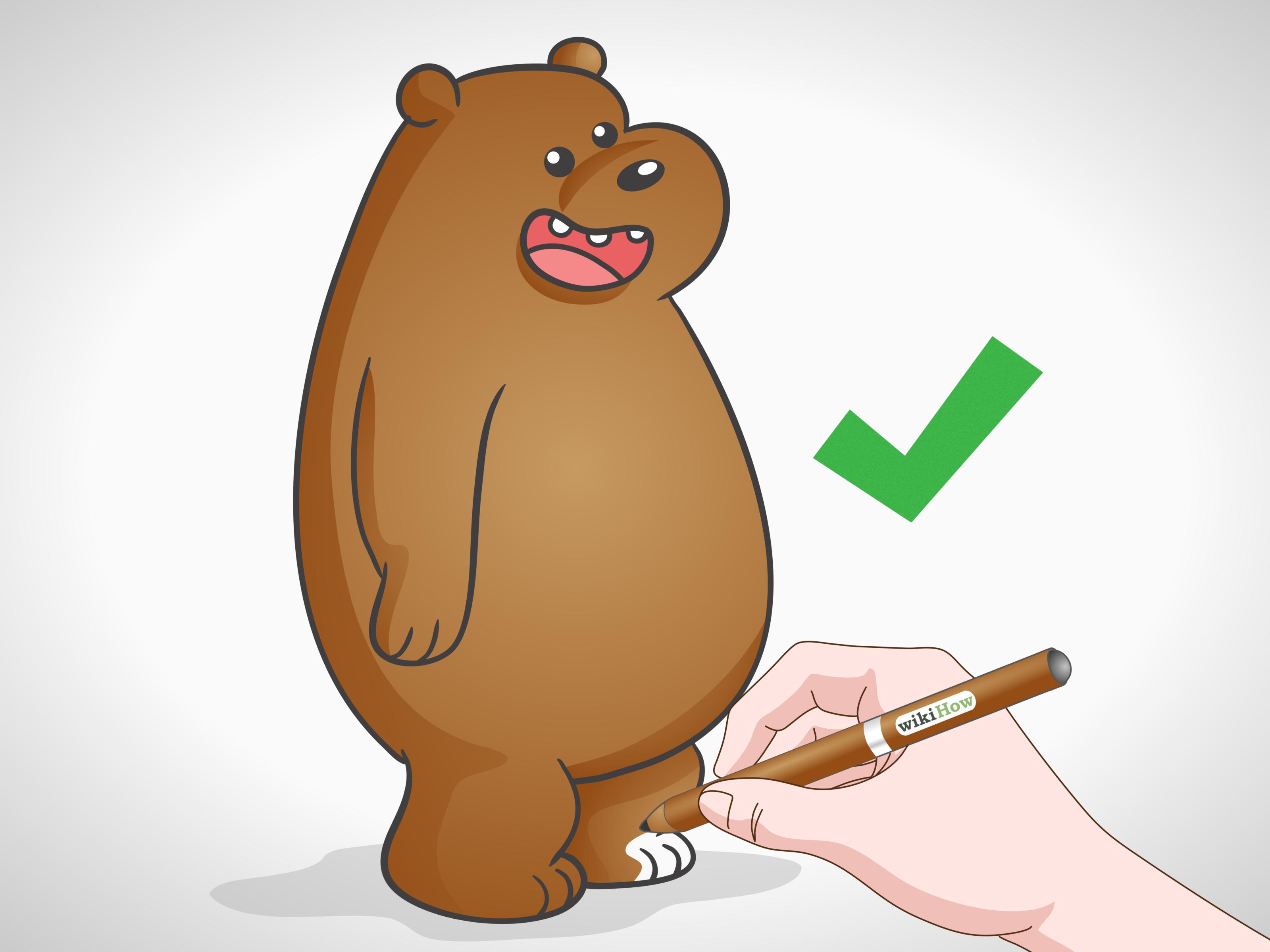 3200x2400 How To Draw A Grizzly Bear - Cartoon Bear Drawing