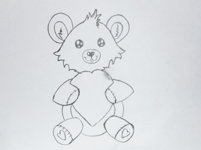 400x300 Cartoon Bear Drawing - Cartoon Bear Drawing