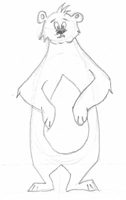 253x400 Cartoon Bear - Cartoon Bear Drawing