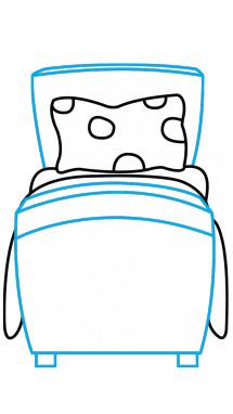215x382 Drawing A Cartoon Bed In Directed Drawings Drawings - Cartoon Bed Drawing