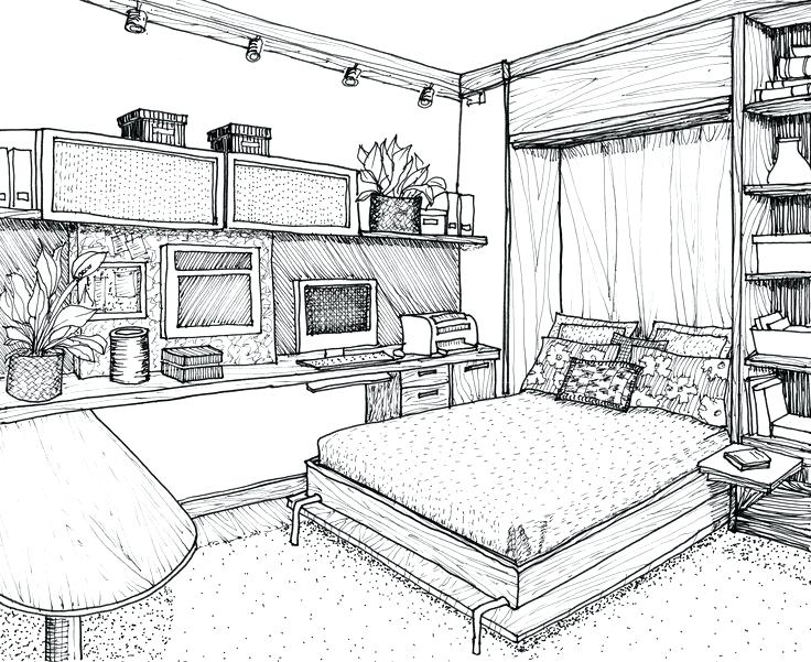 736x601 Bed Drawing Bed Cad Side View Bed Bug Drawing Images - Cartoon Bed Drawing