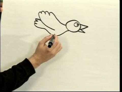 480x360 Easy Cartoon Drawing How To Draw A Cartoon Bird - Cartoon Bird Drawing