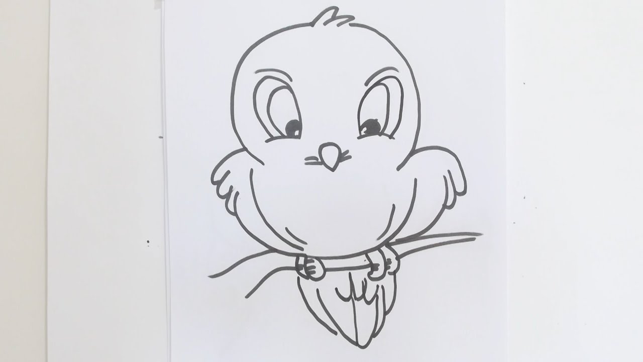 1280x720 How To Draw Cartoon Bird - Cartoon Bird Drawing