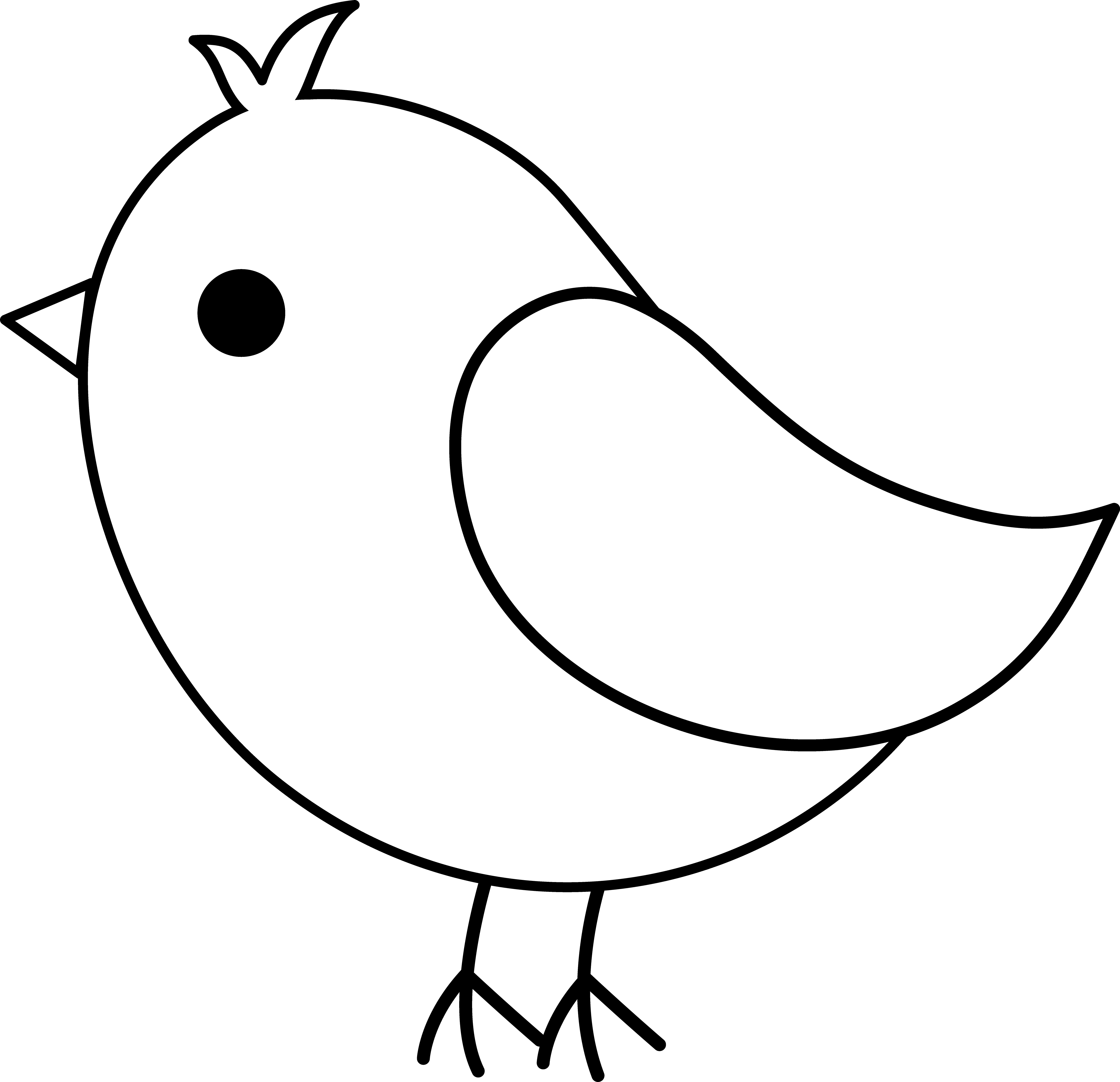 4683x4524 cute colorable bird drawing a wedding bird template, bird - Cartoon Bird Drawing