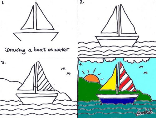 500x381 Lesson Drawing A Boat Art - Cartoon Boat Drawing