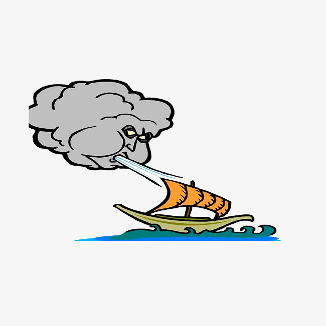 650x651 The Wind Blows The Boat In The Sea, Wind Effect, Cartoon Hand - Cartoon Boat Drawing