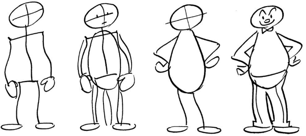 600x267 How To Draw Cartoon Figures Bodies In Easy Steps - Cartoon Body Drawing