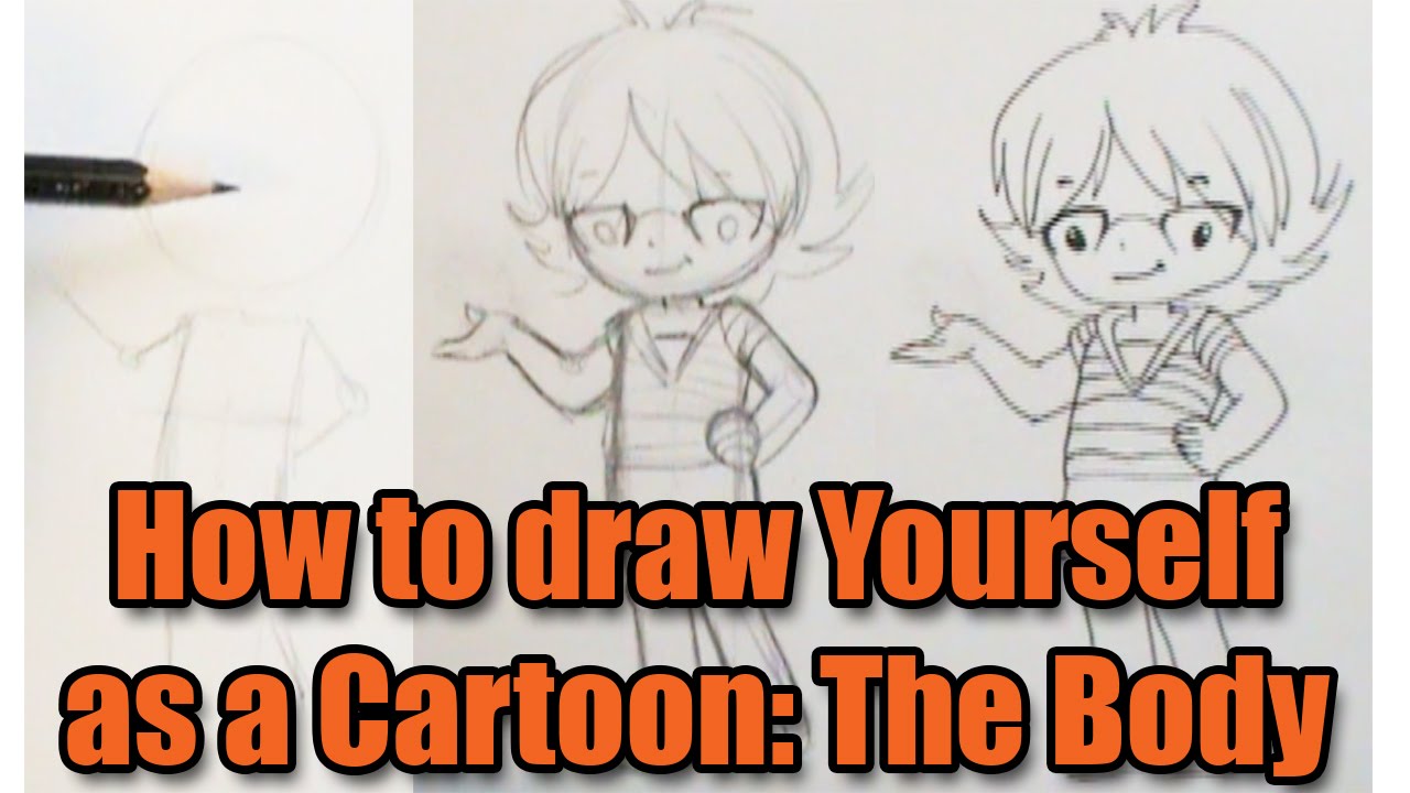 1280x720 How To Draw Yourself As A Cartoon, The Body - Cartoon Body Drawing