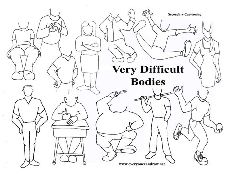 792x612 Secondary Bodies Very Difficult Draw It Yourself Cartoon Body - Cartoon Body Drawing